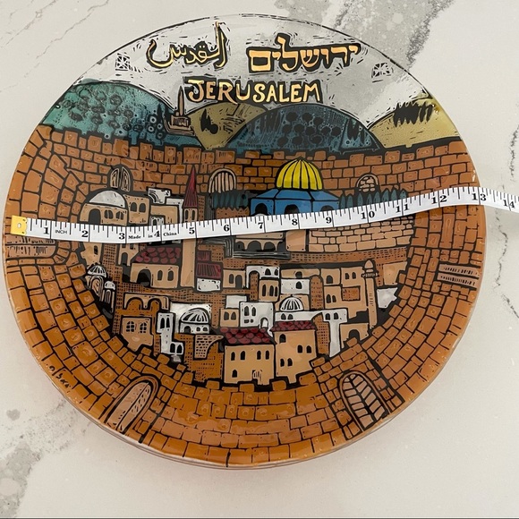 Nahariya Glass Art Jerusalem Old Town Plate - Picture 6 of 12